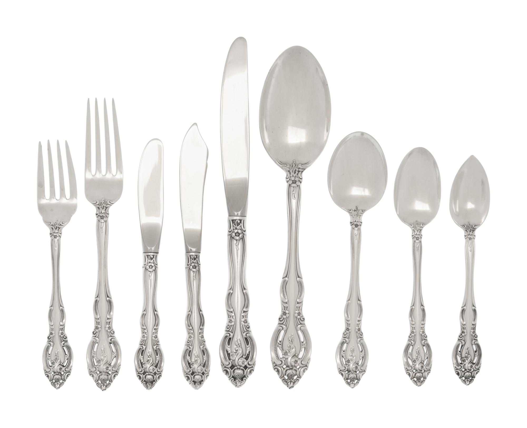 An American Silver Flatware Service