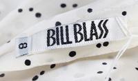 A Bill Blass Cream and Black Polka Dot Dress, Size 8.