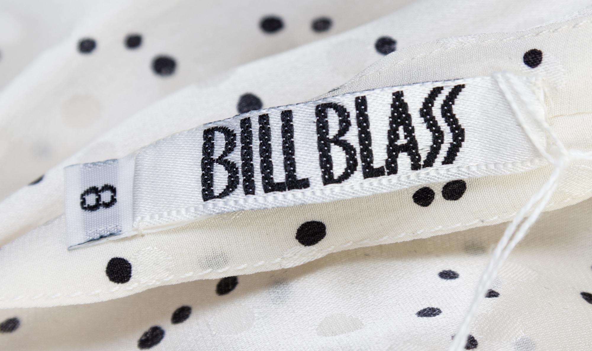 A Bill Blass Cream and Black Polka Dot Dress, Size 8.