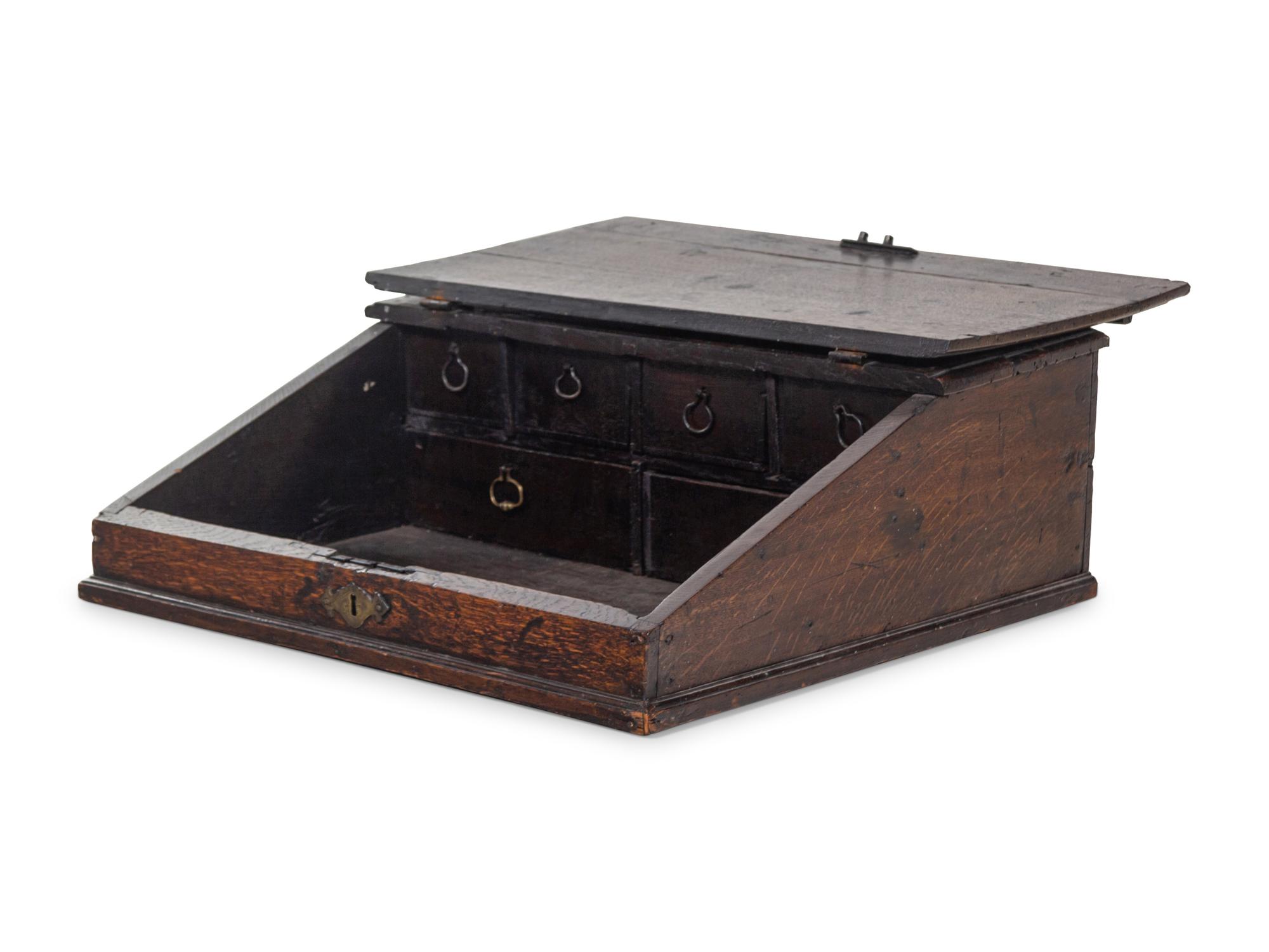 An English Oak Lap Desk