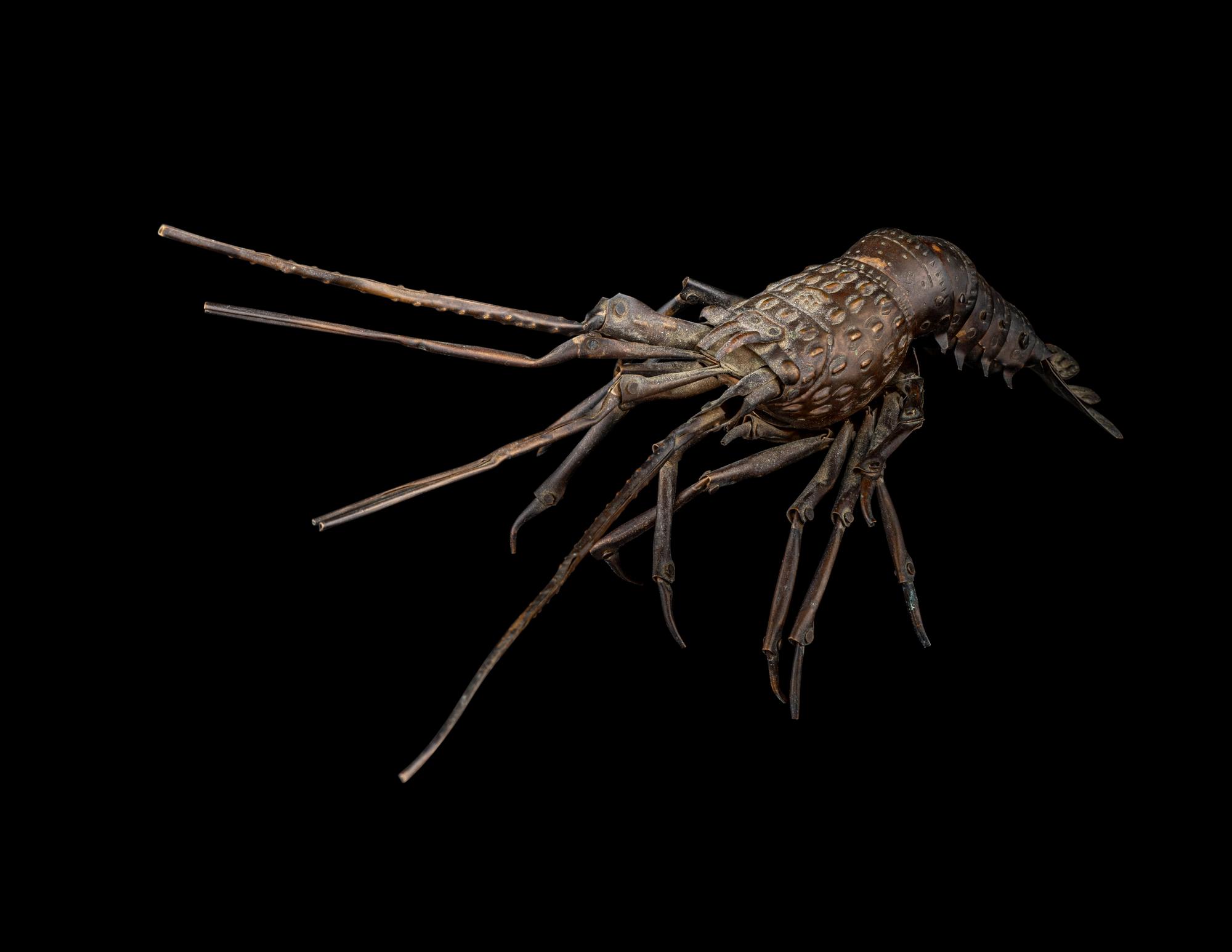 A Japanese Copper Articulated Model of a Crayfish