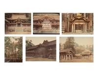 Six Japanese Hand Tinted Photographs
