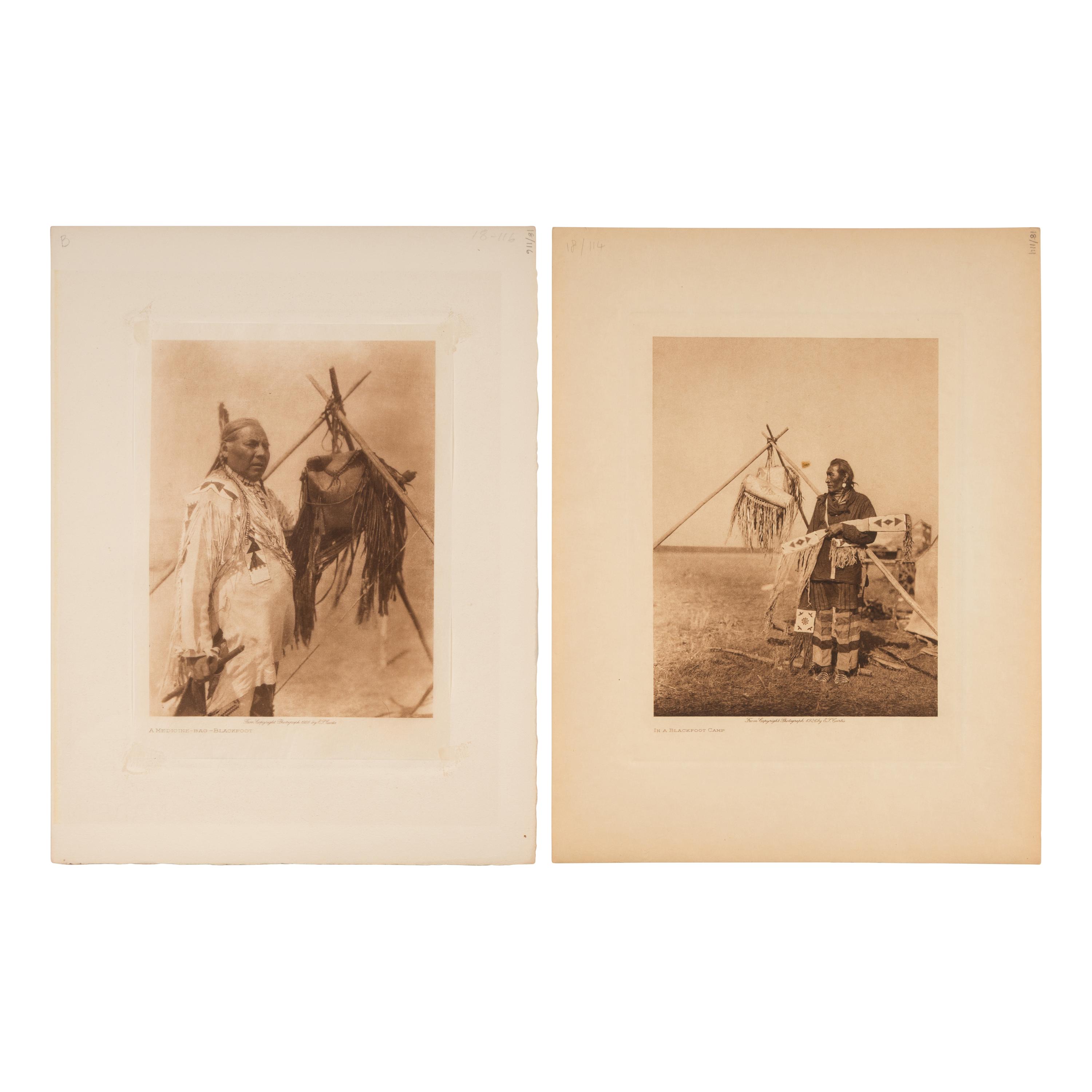 Edward Curtis (American, 1868-1952) — Photogravures of Piegan and Blackfoot Subjects Lot of 8