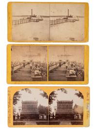 [CIVIL WAR]. A group of over 50 stereoviews, highlighted by images of the Grand Review, and the US Arsenal and Navy Yard, Washington, DC, incl. cannon.