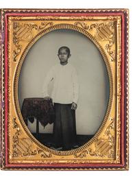 [EARLY PHOTOGRAPHY]. SNELL, William, photographer. Hand-tinted half plate tintype featuring a Chinese subject. Salem, MA: n.d.