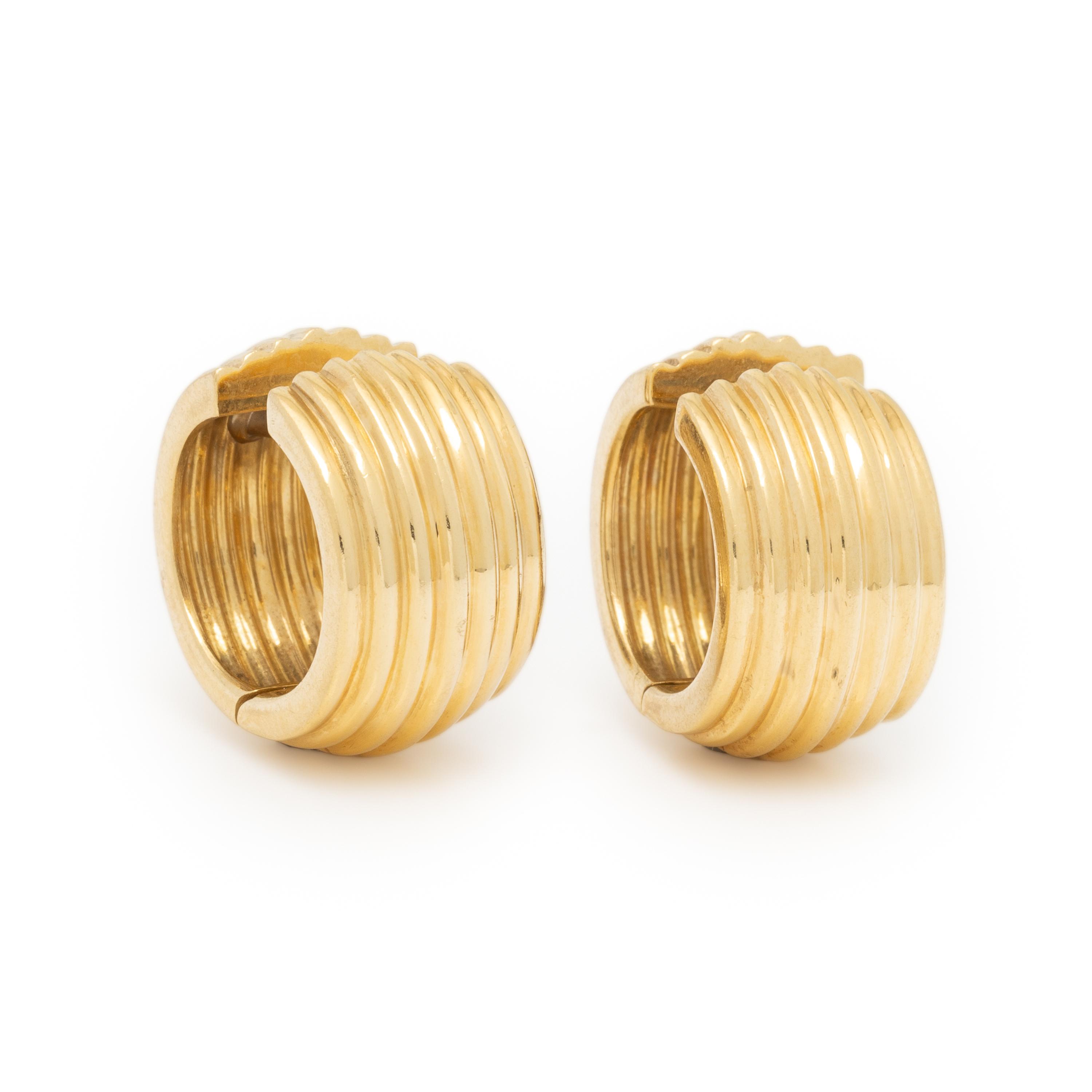 Tiffany & Co., Yellow Gold Hoop Earrings