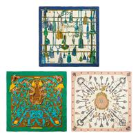 Three Hermès 90cm Scarves, 1960-70