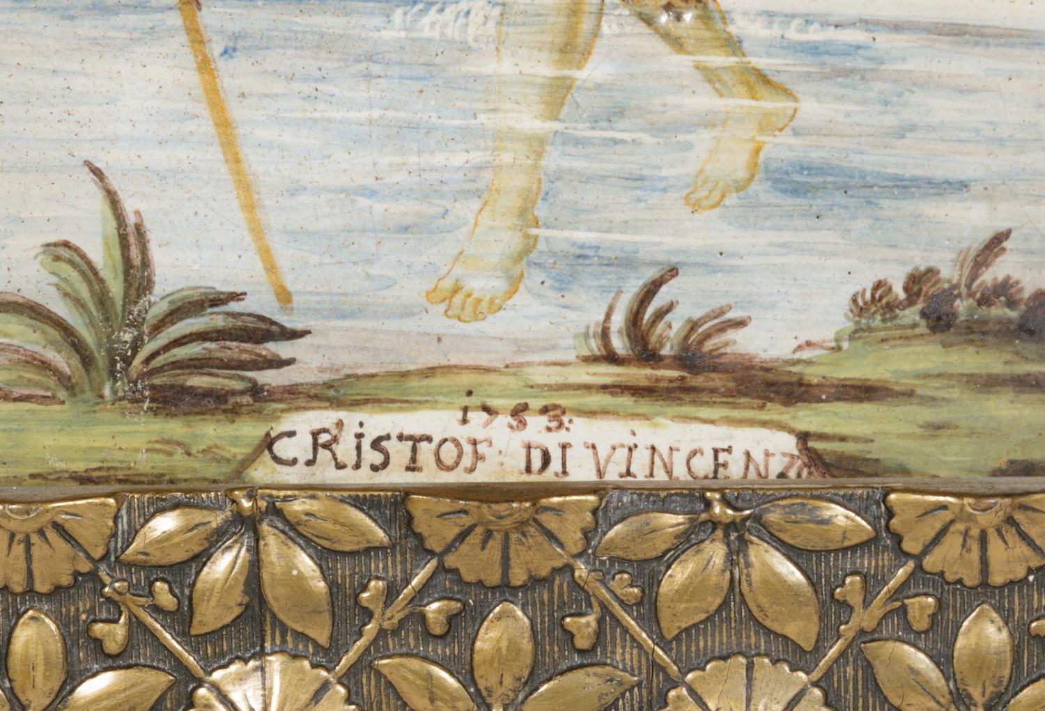 An Italian Ceramic Plaque