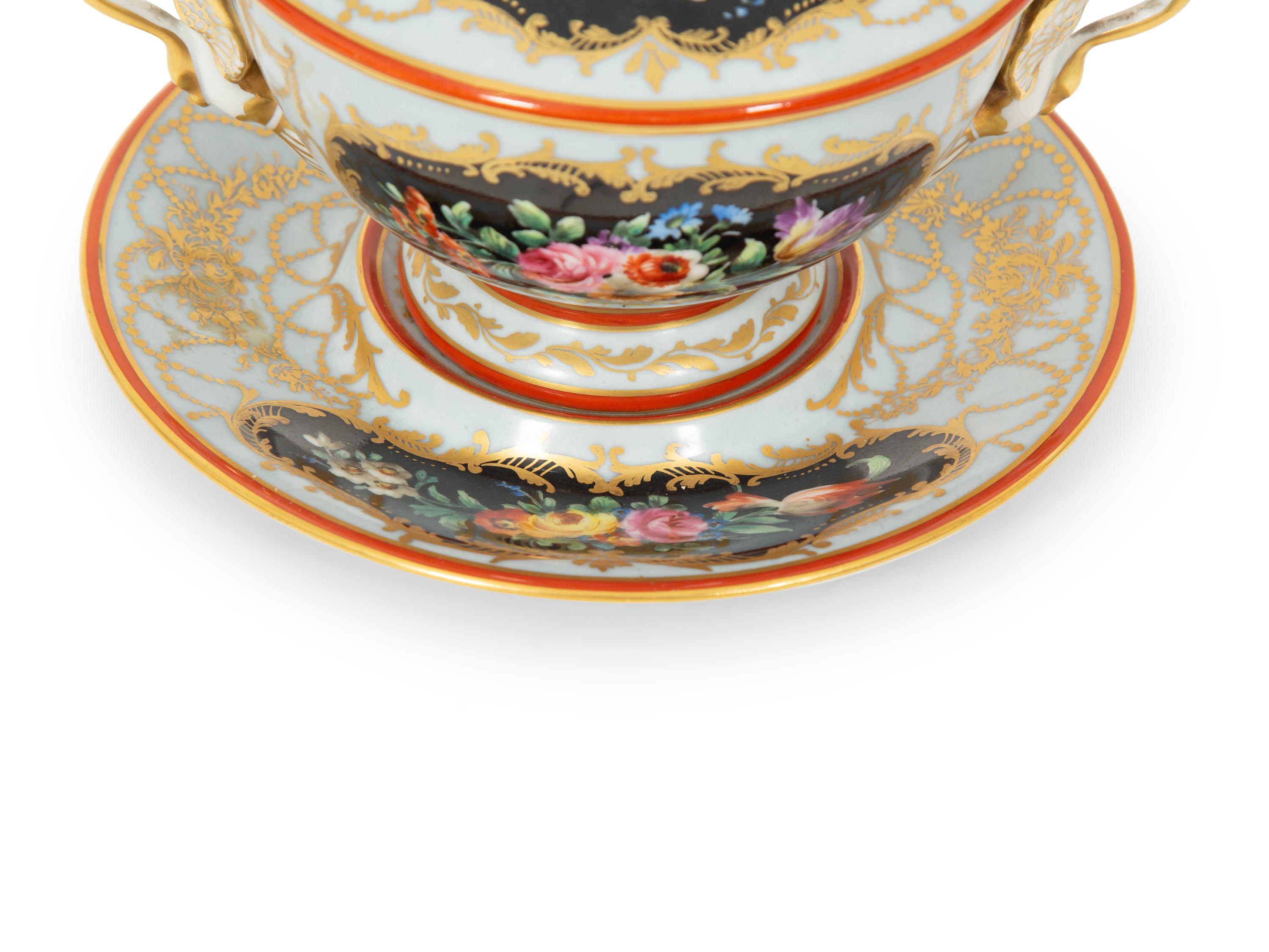 A Camille Le Tallec Porcelain Sauce Tureen and Underplate