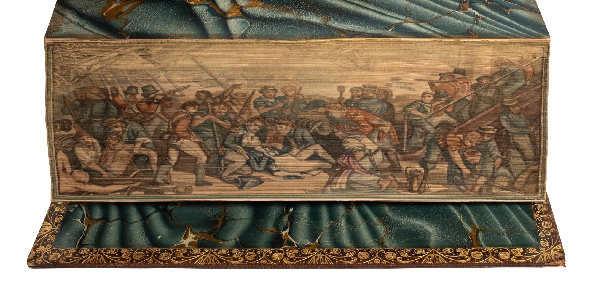 [Fore-Edge Painting]. Green, John Richard (1837-1883). A Short History of the English People . London and New York: Macmillan and Co, 1894.