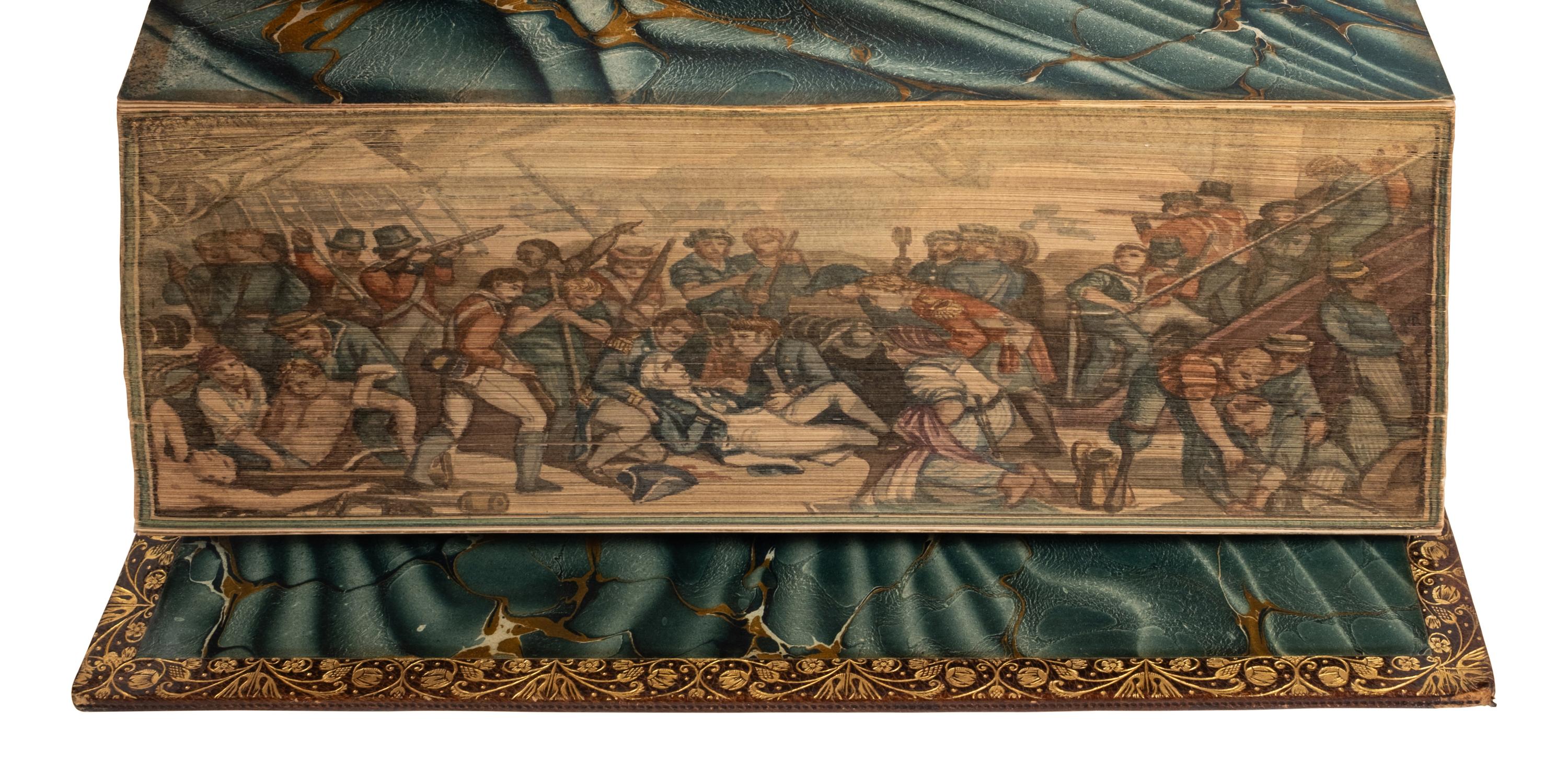 [Fore-Edge Painting]. Green, John Richard (1837-1883). A Short History of the English People . London and New York: Macmillan and Co, 1894.