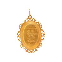 TWO YELLOW GOLD PENDANTS