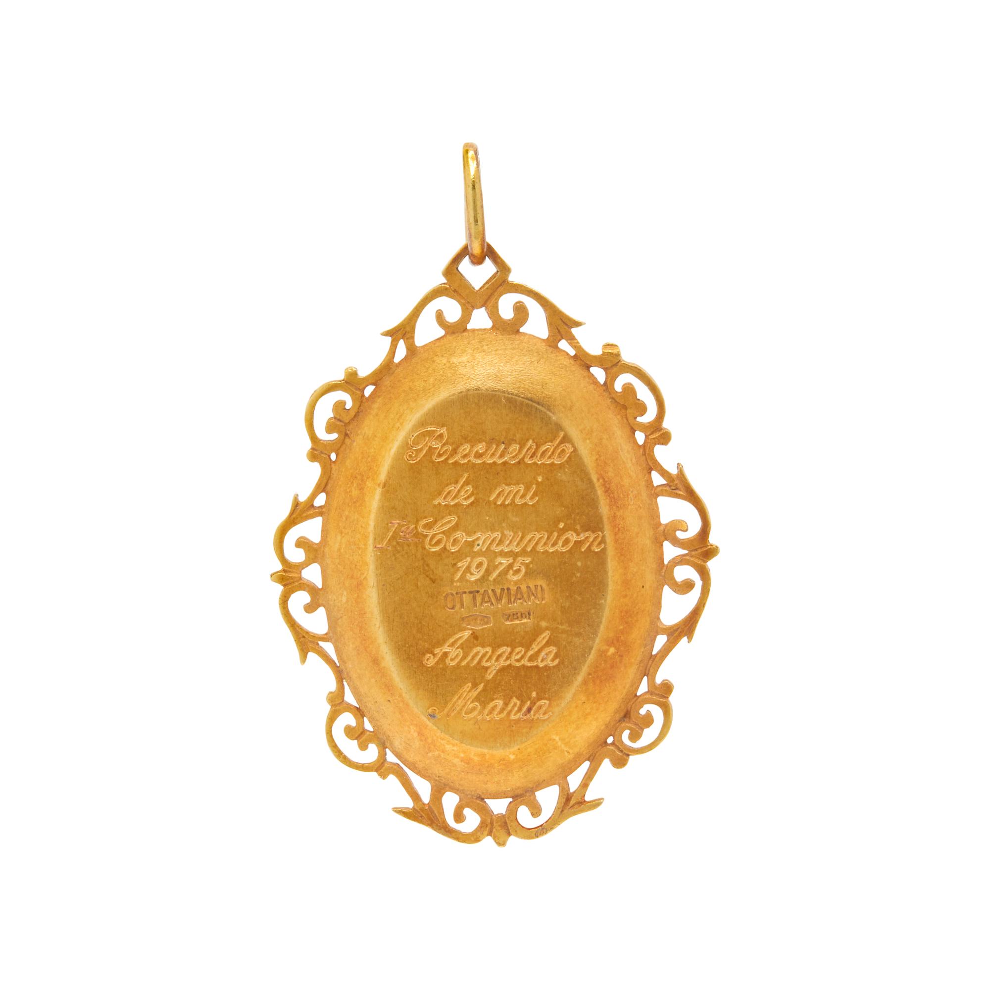 TWO YELLOW GOLD PENDANTS