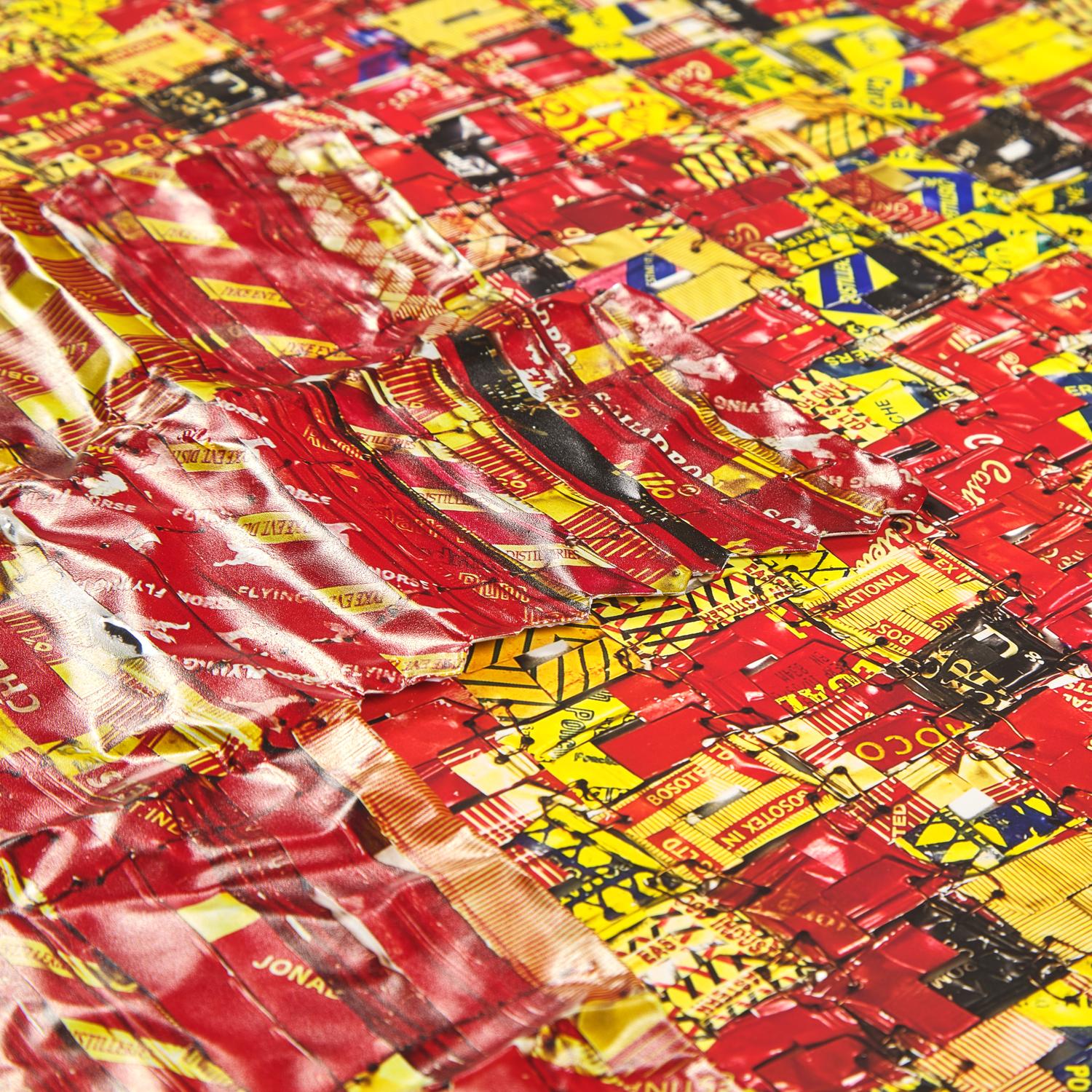 El Anatsui (Ghanaian, b. 1944) — Striped Flags , 2023