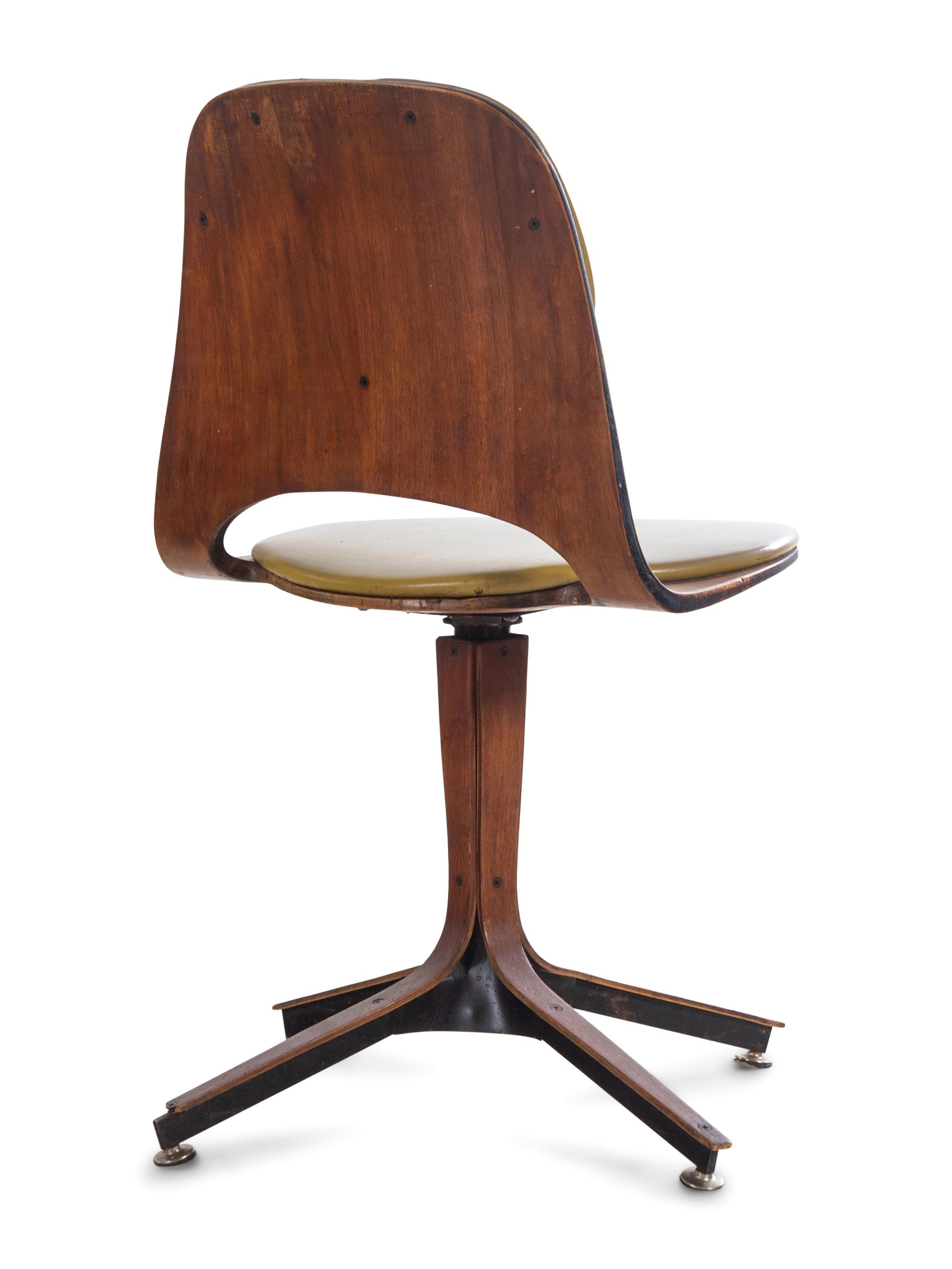 Dining Table and Set of Seven Dining Chairs, Plycraft, USA