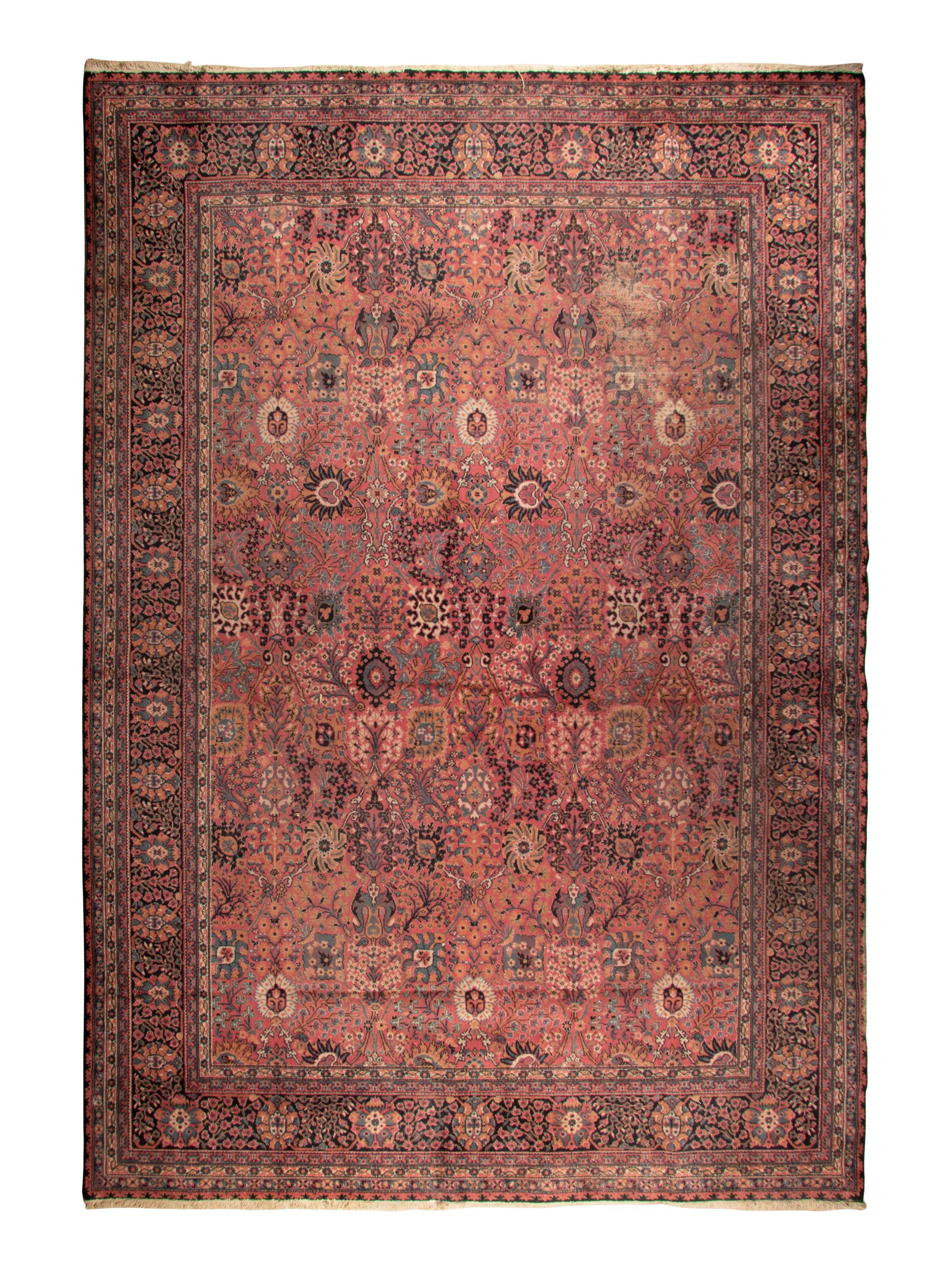 A Kashan Style Wool Rug
