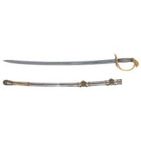 Civil War Military Archive of Major Frederick M. Edgell and the 1st New Hampshire Battery Including: Tiffany & Co. M1850 Presentation Sword in Case with 80 Original Documents, Letters, CDVs, and Accessories
