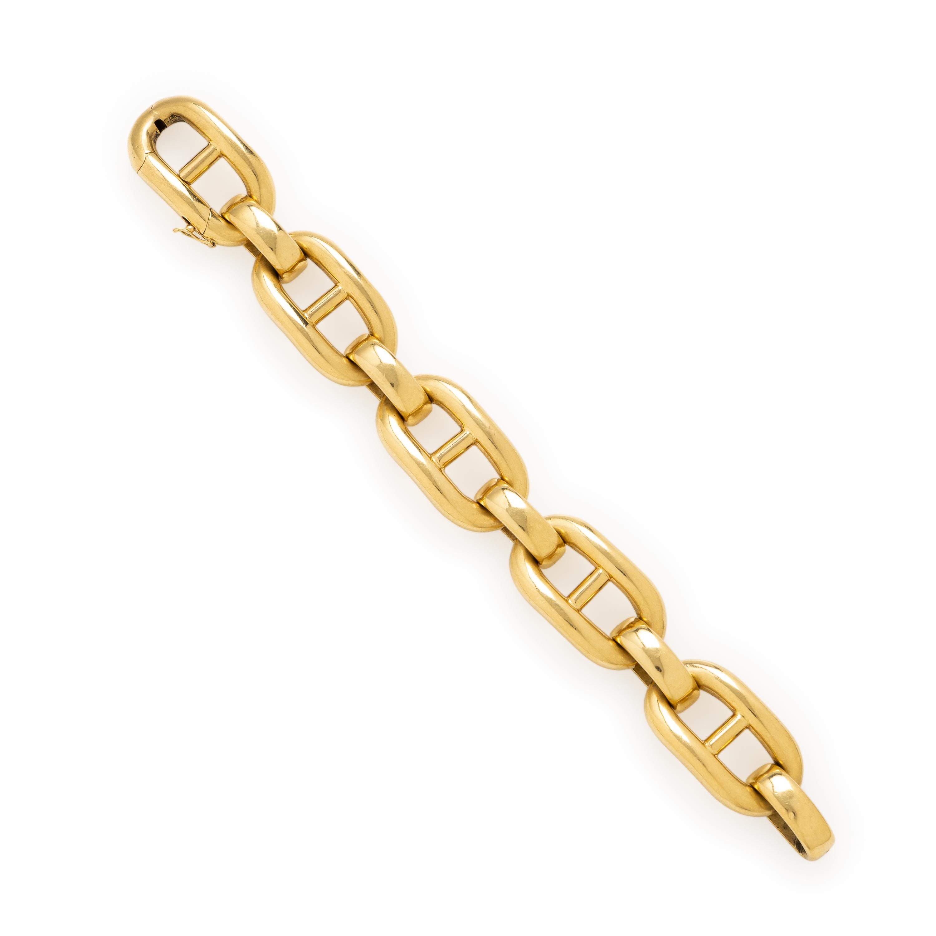 Yellow Gold Mariner Link Bracelet