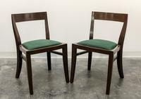 A Pair of David Edward Walnut Side Chairs Height 30 inches.