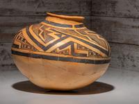 Ancestral Pueblo, Jeddito Black-on-Yellow Pottery Olla