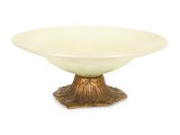 A Louis C. Tiffany Furnaces Favrile Glass and Gilt Bronze Fruit Stand