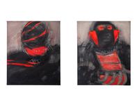 Pair of Portraits acrylic on canvas
