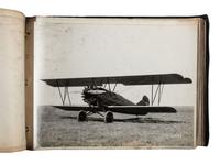 [AVIATION]. SMITH, Edgar B. (1896-1966), photographer. Rare photographic salesman aviation album documenting various airplanes and their construction at the plant of the Travel Air Manufacturing Company of Wichita, Kansas. Ca 1929.
