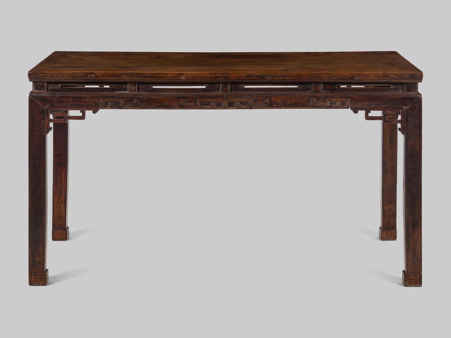 A Chinese Lacquered Elmwood Painting Table, Pingtou'an