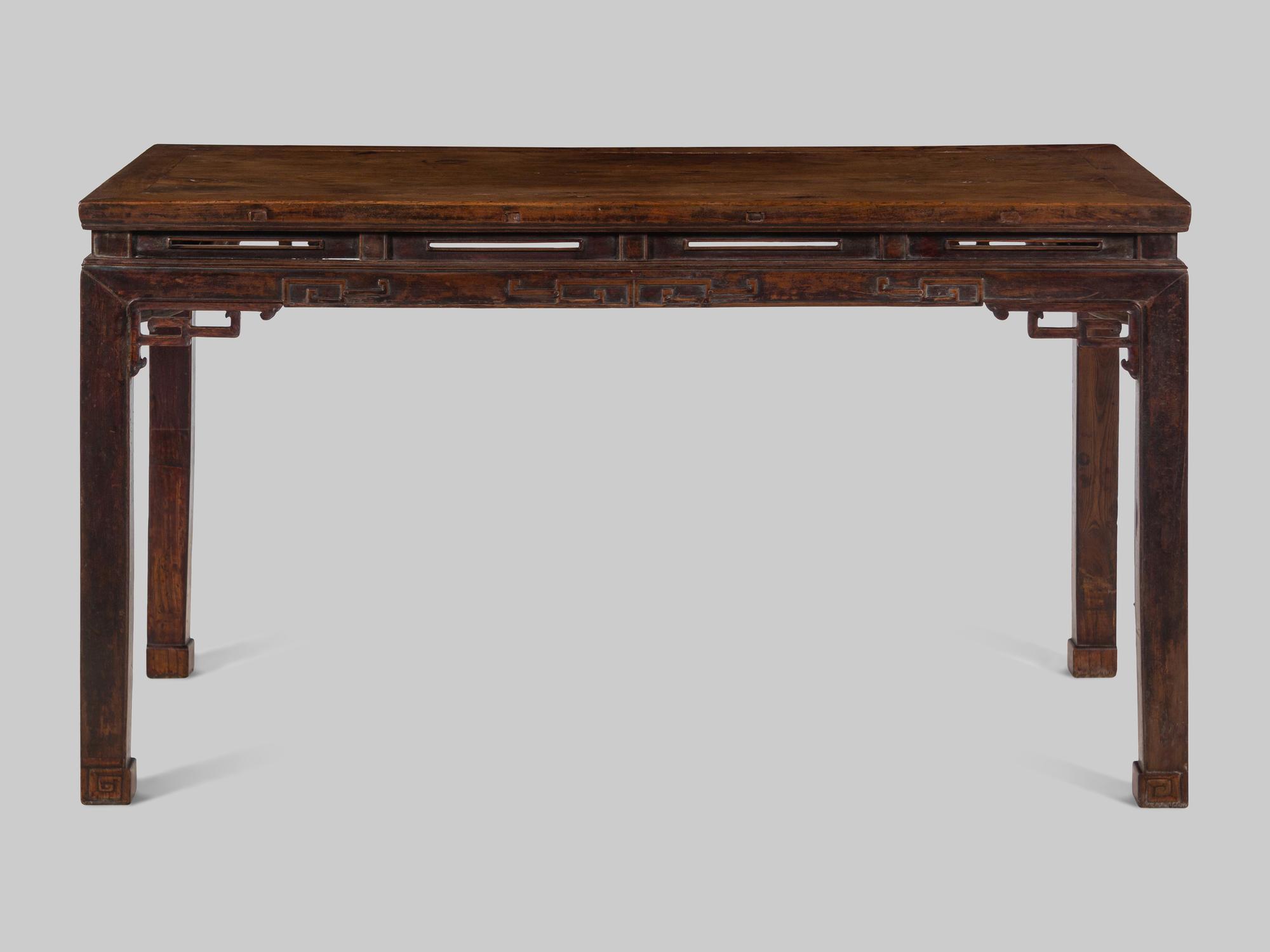 A Chinese Lacquered Elmwood Painting Table, Pingtou'an