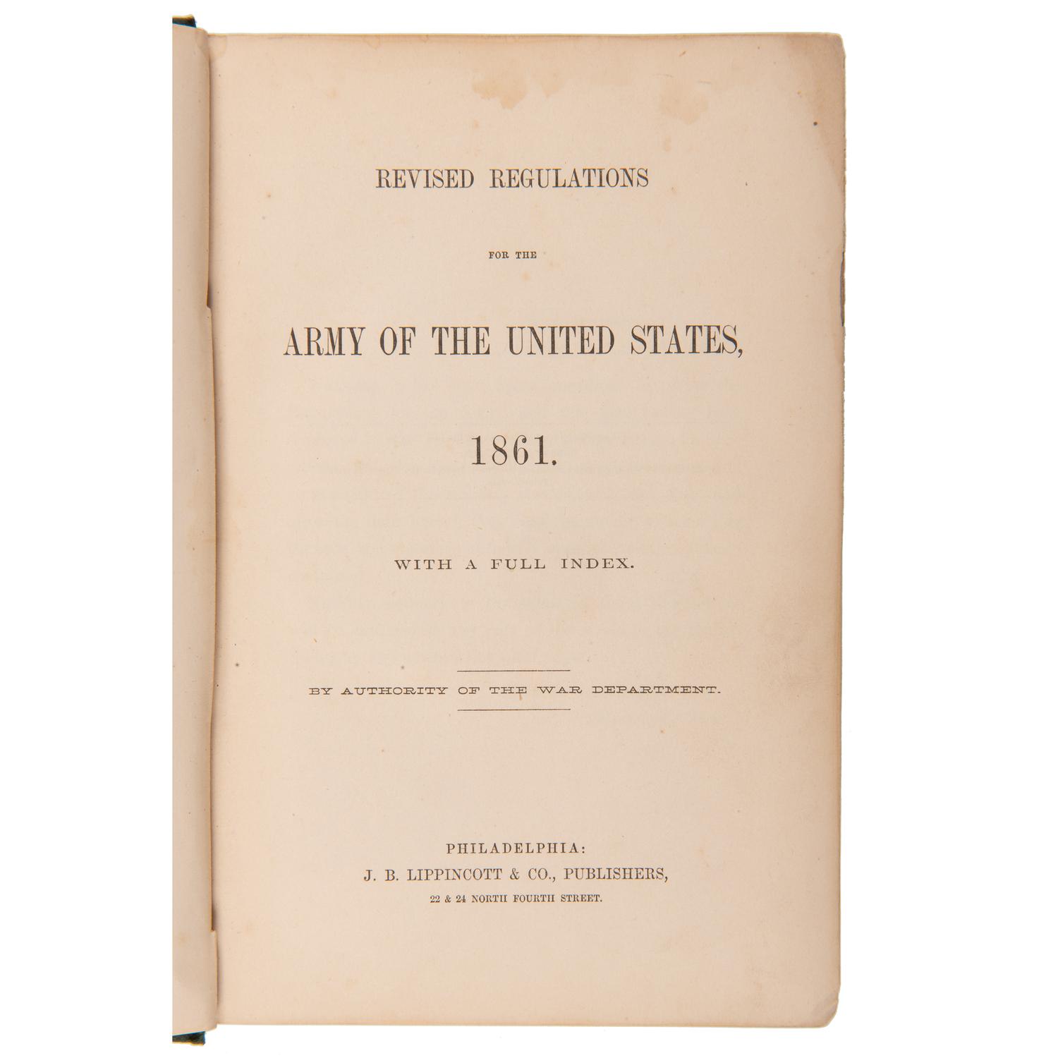 Revised Regulations for the Army of the United States, 1861 and 1863