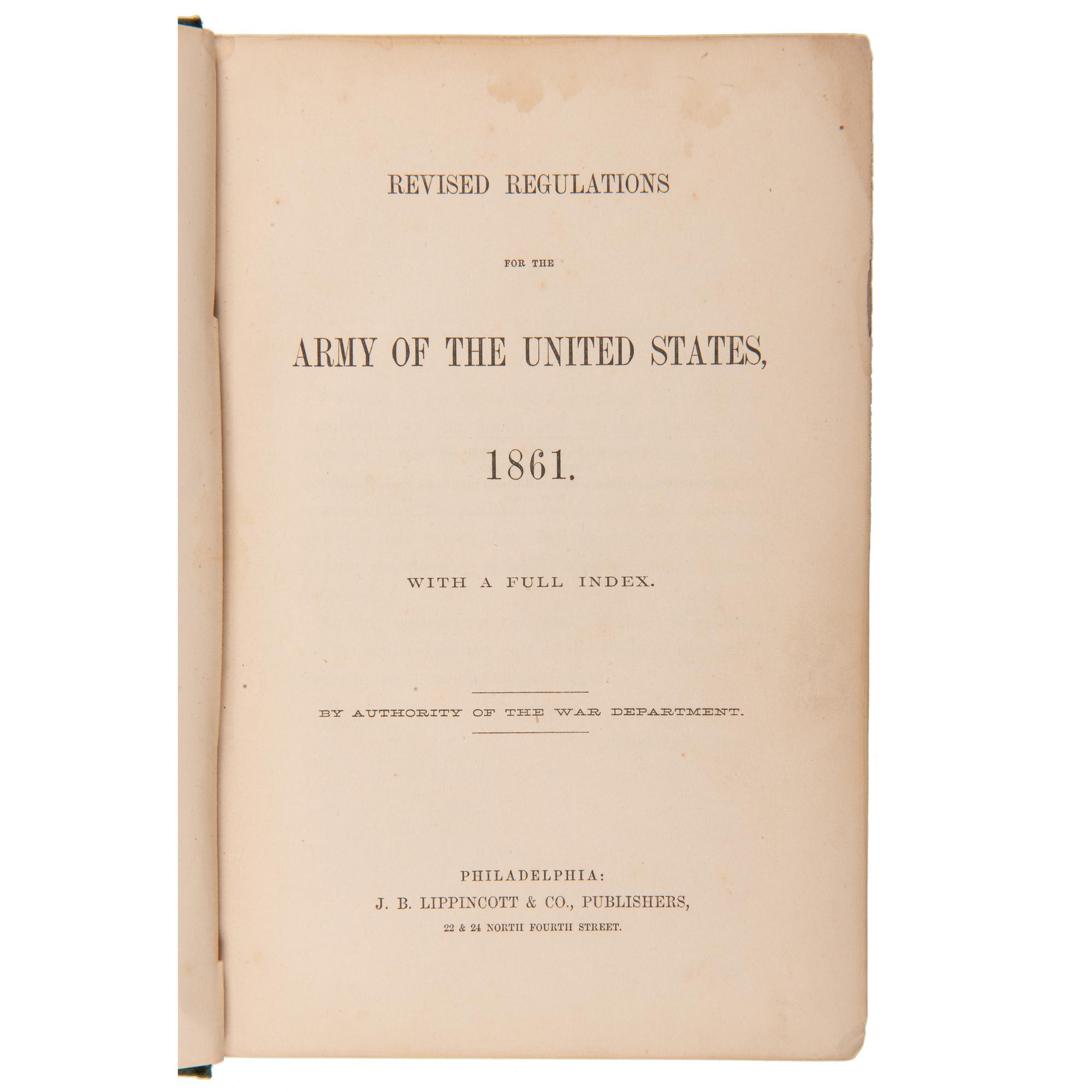 Revised Regulations for the Army of the United States, 1861 and 1863