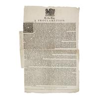 [Piracy] Rare R oyal Proclamation Broadside, Issued by King Charles II During the Golden Age of Piracy, Establishing Strict Regulations for Maritime Trade and Navigation to curb the Piratical Practices, Depredations, and Insolences of Private Men of War, March 12, 1683/84