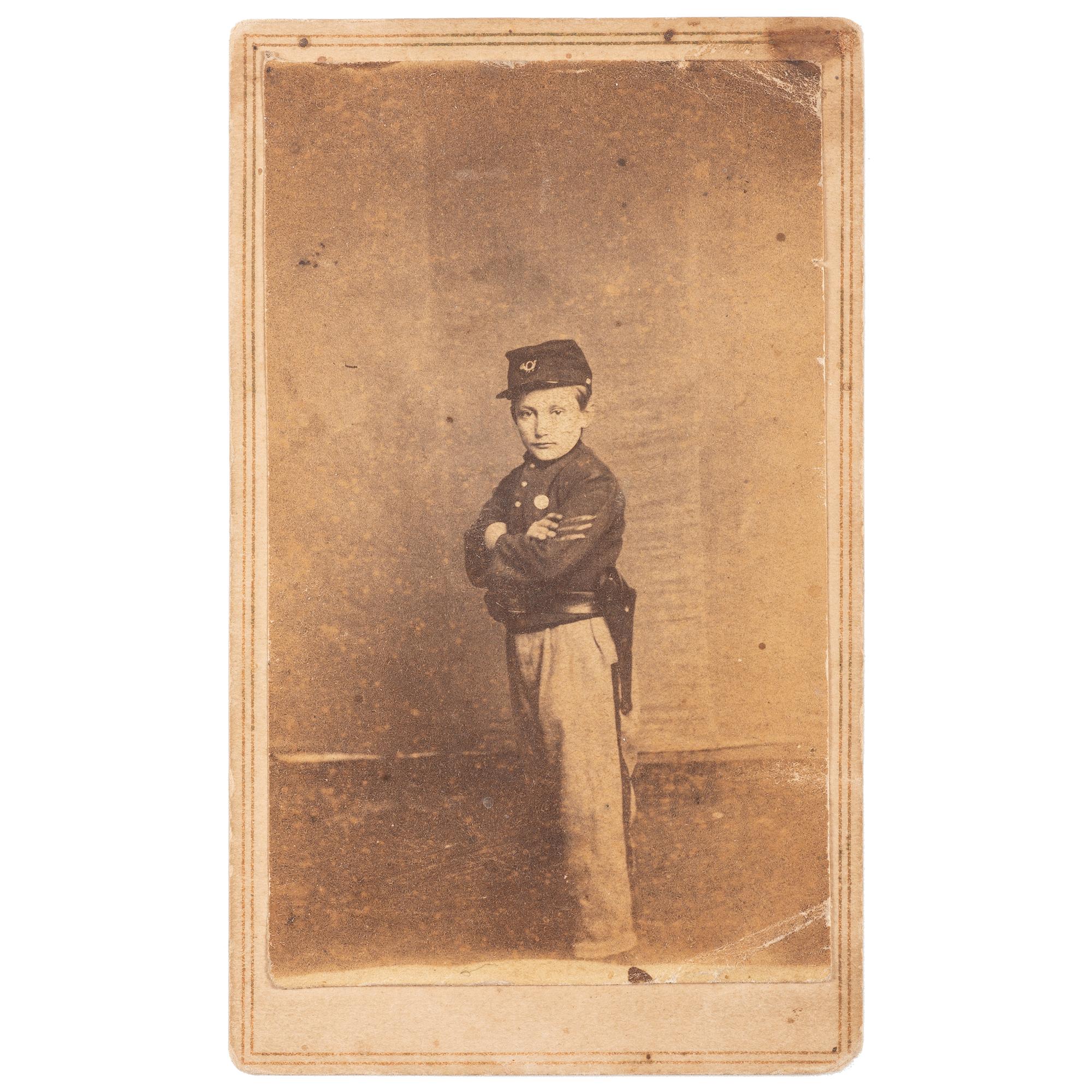 Johnny Clem CDV with Clipped Signature as Major General