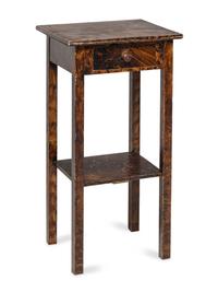 An English Provincial Grain-Painted Side Table