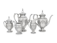 An American Silver Five-Piece Tea and Coffee Service