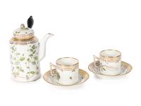 A Royal Copenhagen Flora Danica Porcelain Dessert Service
