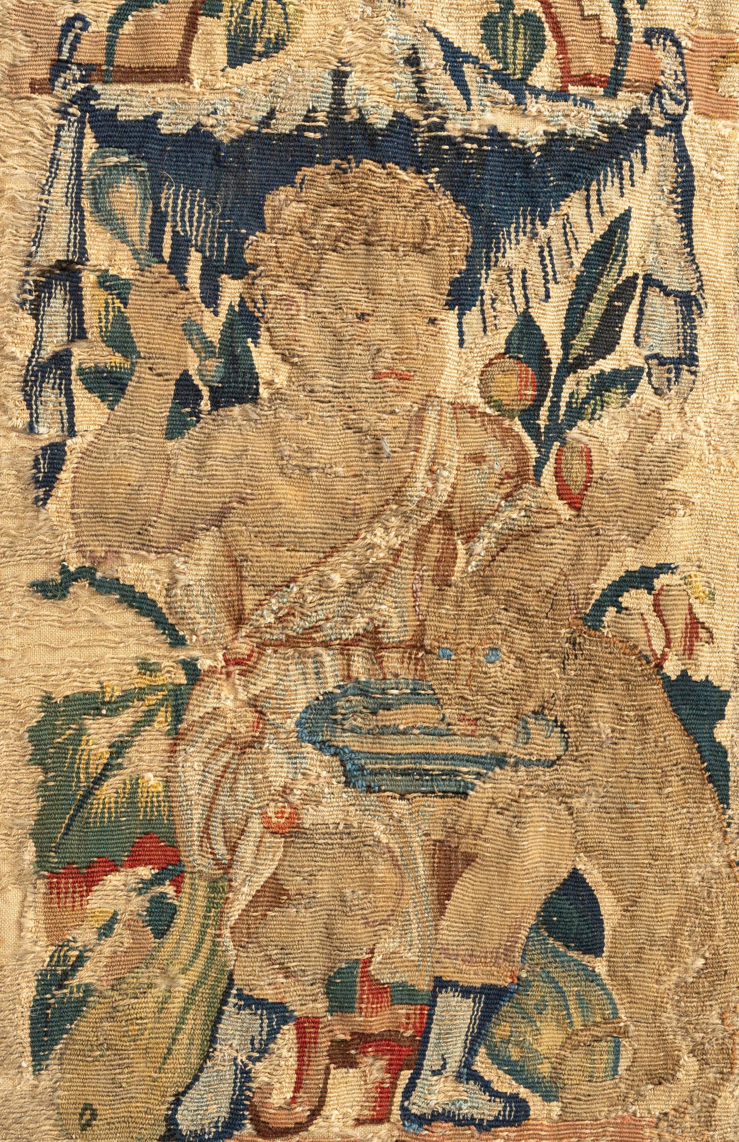 A Flemish Tapestry Border Fragment
