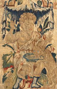 A Flemish Tapestry Border Fragment