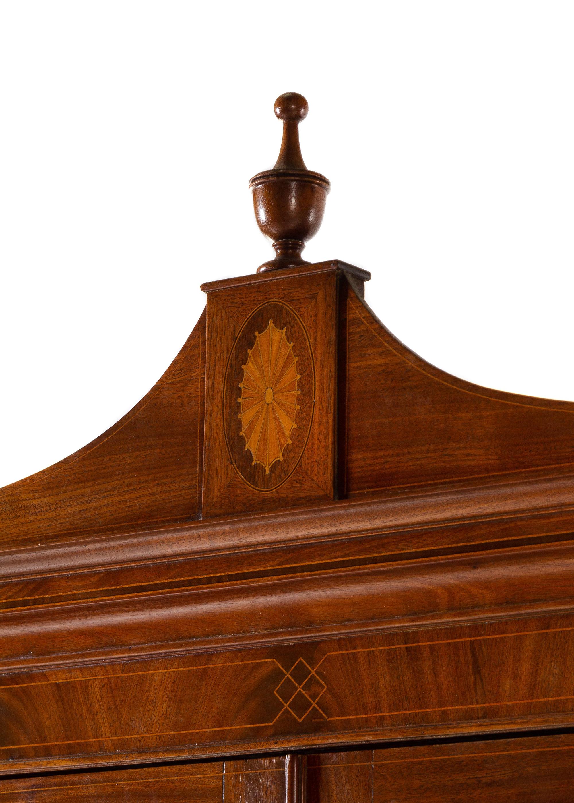 A George III Style Mahogany Breakfront Bookcase