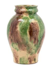 A Chinese Sancai Glazed Pottery Vase