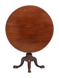 A Queen Anne Style Mahogany Tilt-Top Table
