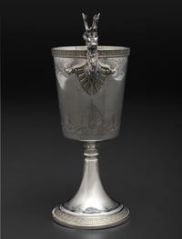 An American Parcel Gilt Silver Goblet