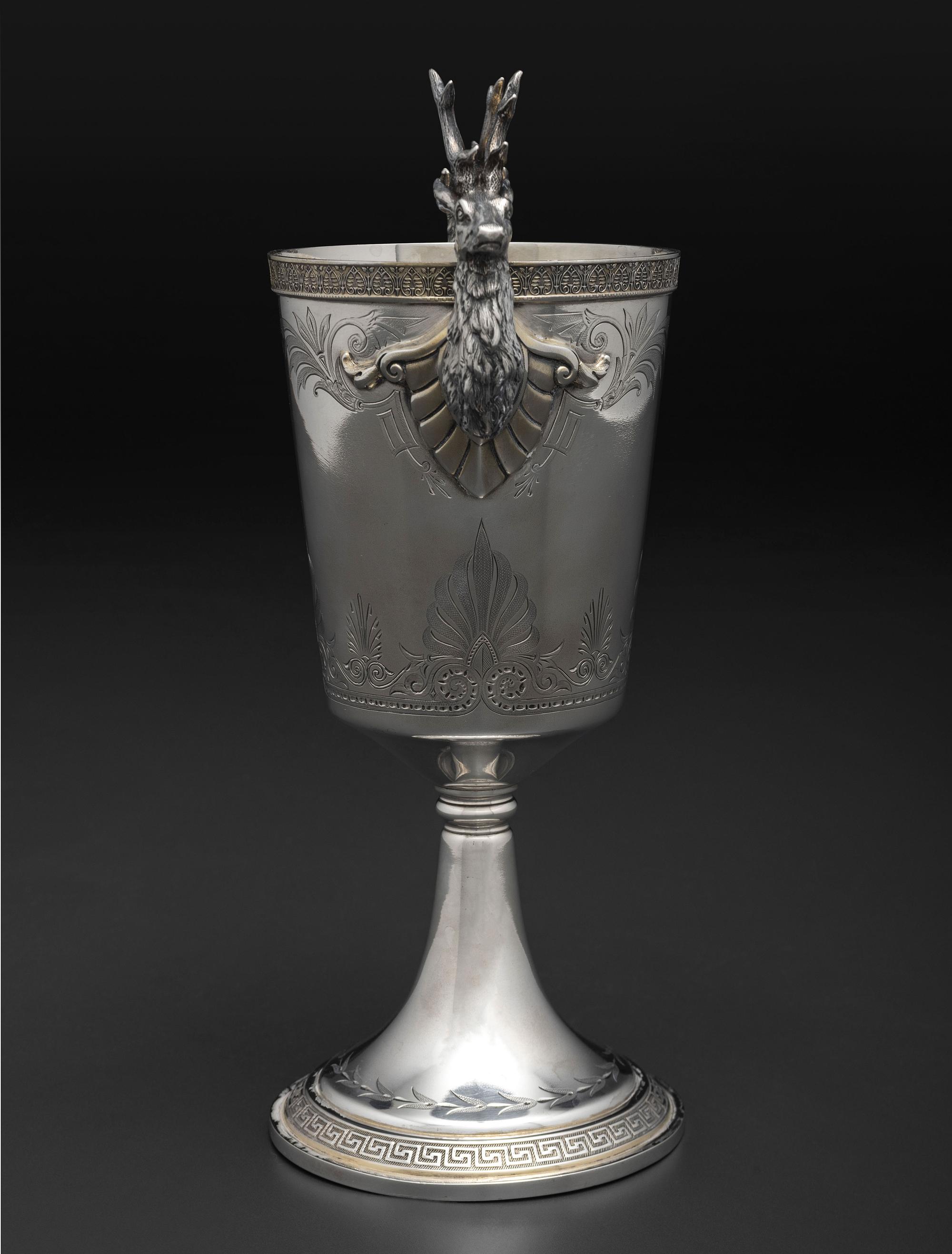 An American Parcel Gilt Silver Goblet