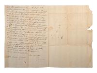 [WAR OF 1812]. Letter describing military movements in Upstate New York, written by Ira Wright. Brownville, 4 April 1813.