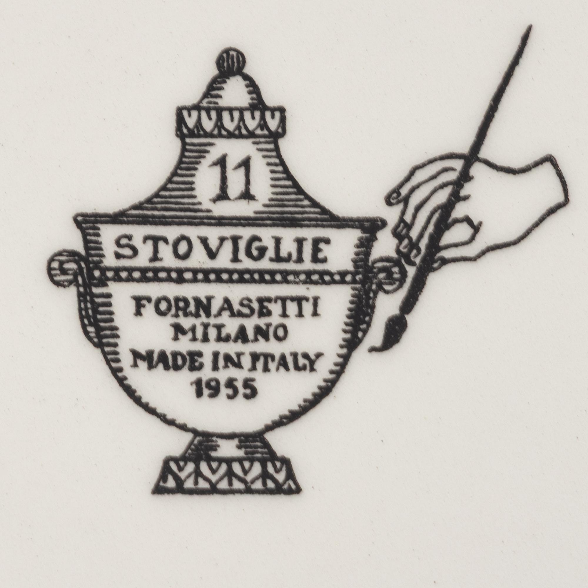 A Set of Ten Piero Fornasetti Stoviglie Plates