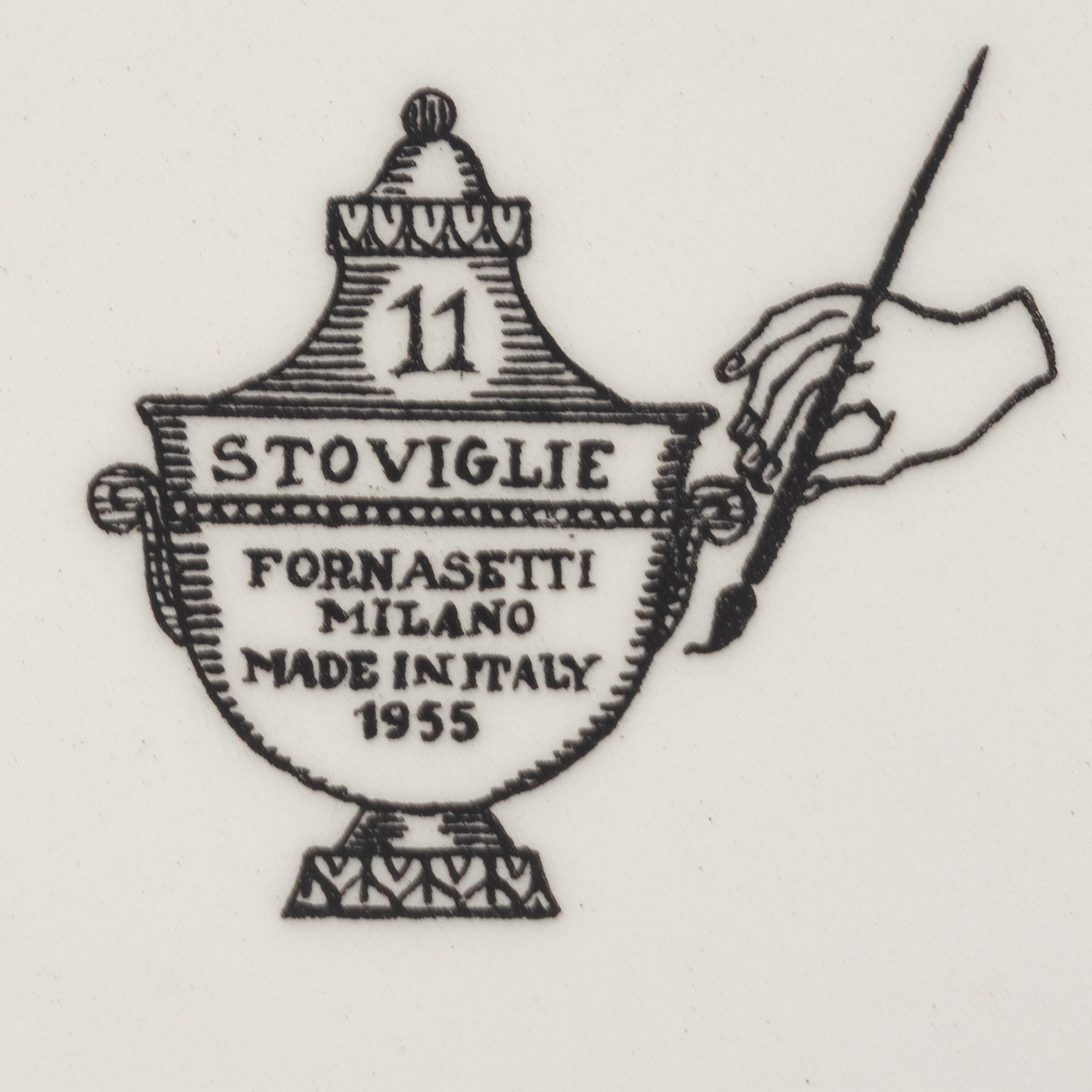 A Set of Ten Piero Fornasetti Stoviglie Plates