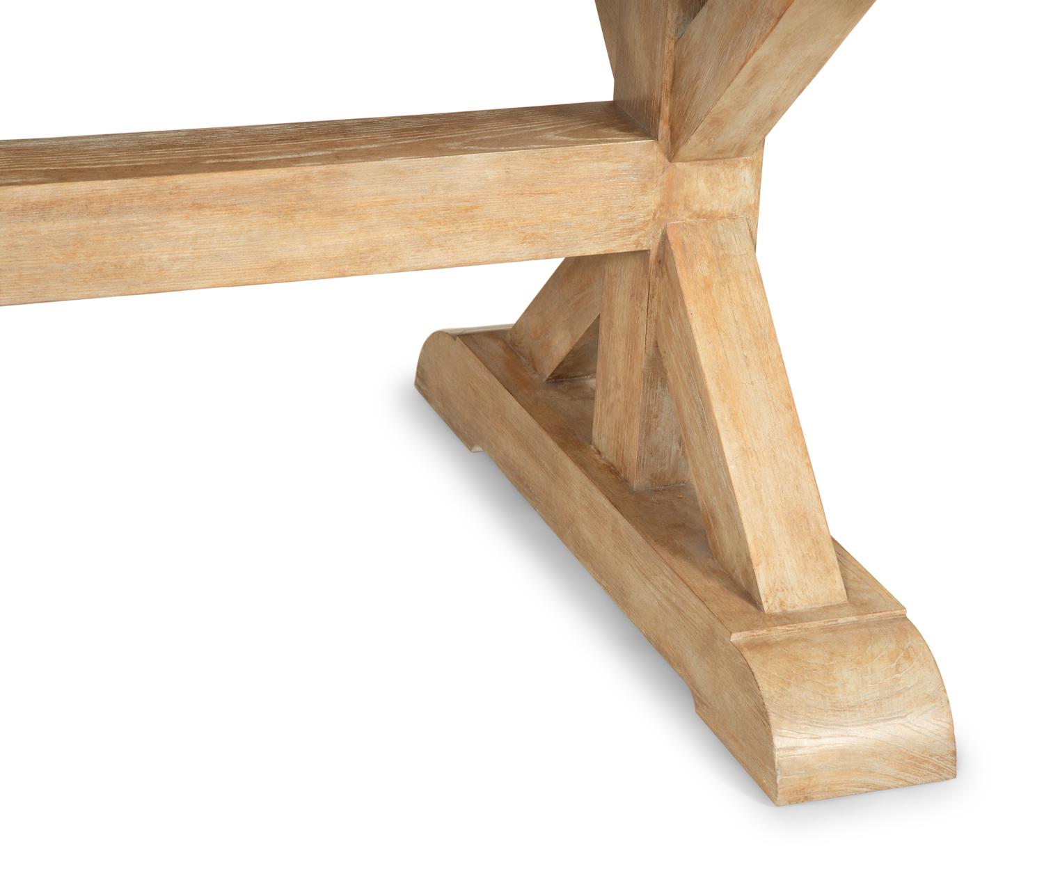 A Contemporary Rustic Style Trestle Table