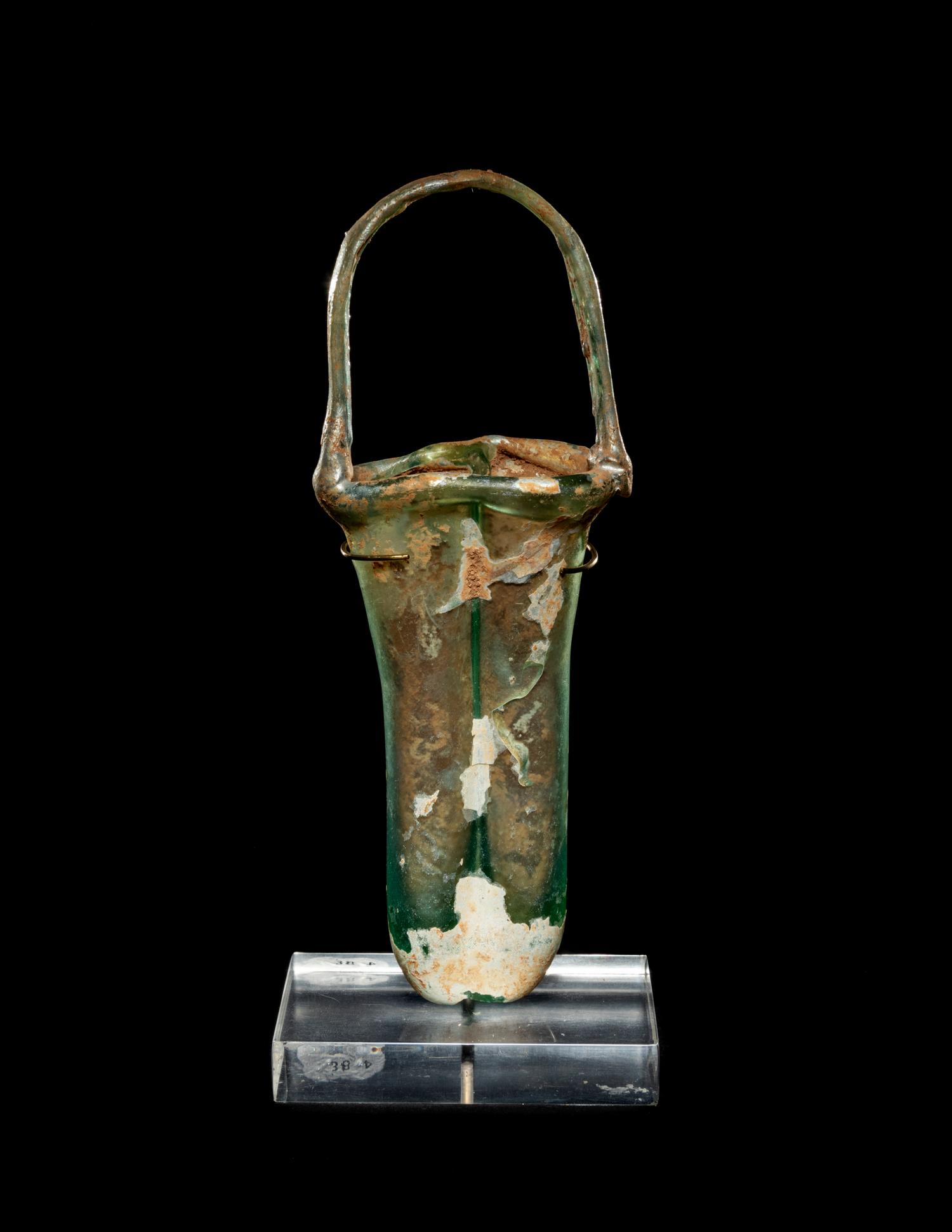 A Roman Glass Double Unguentarium