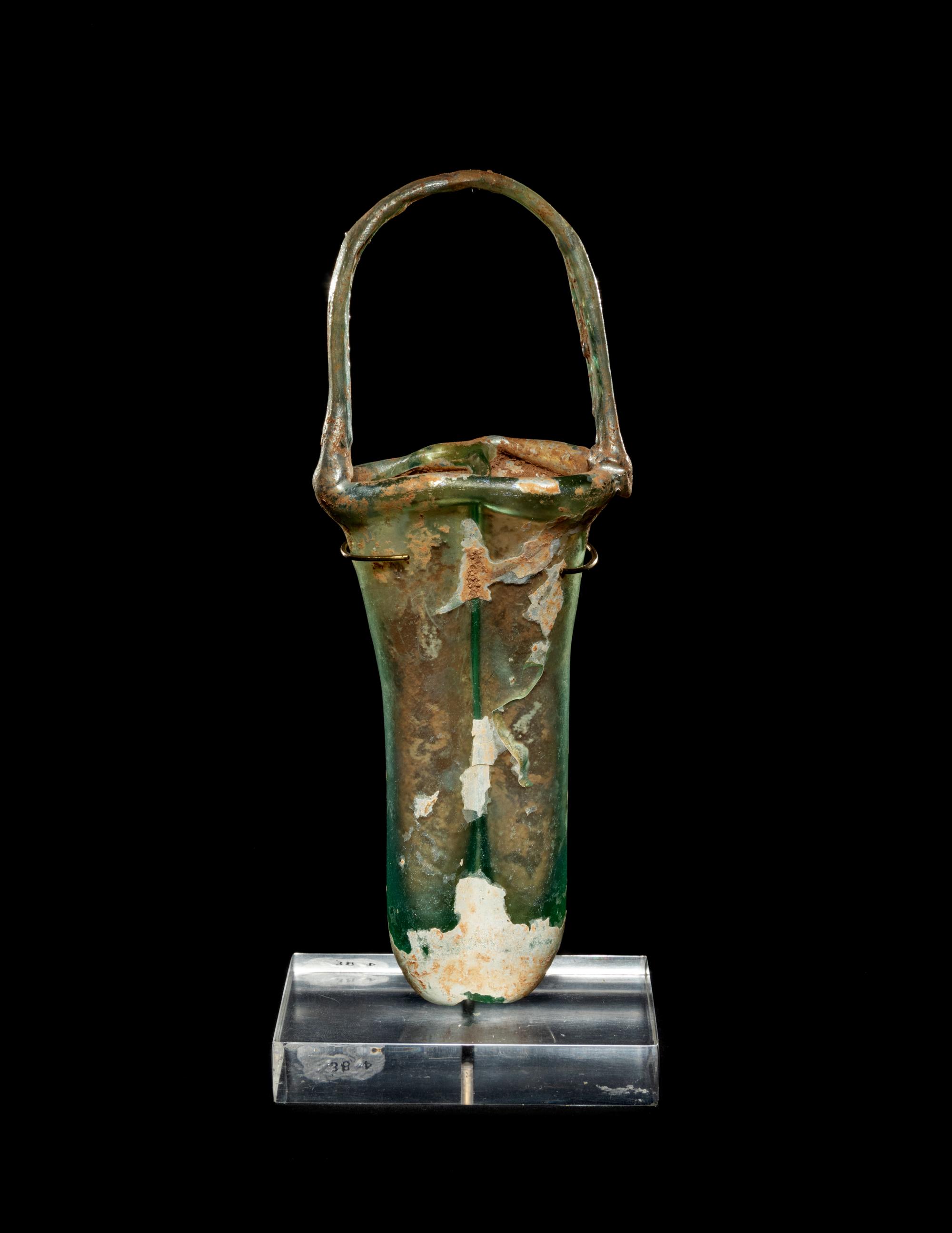 A Roman Glass Double Unguentarium