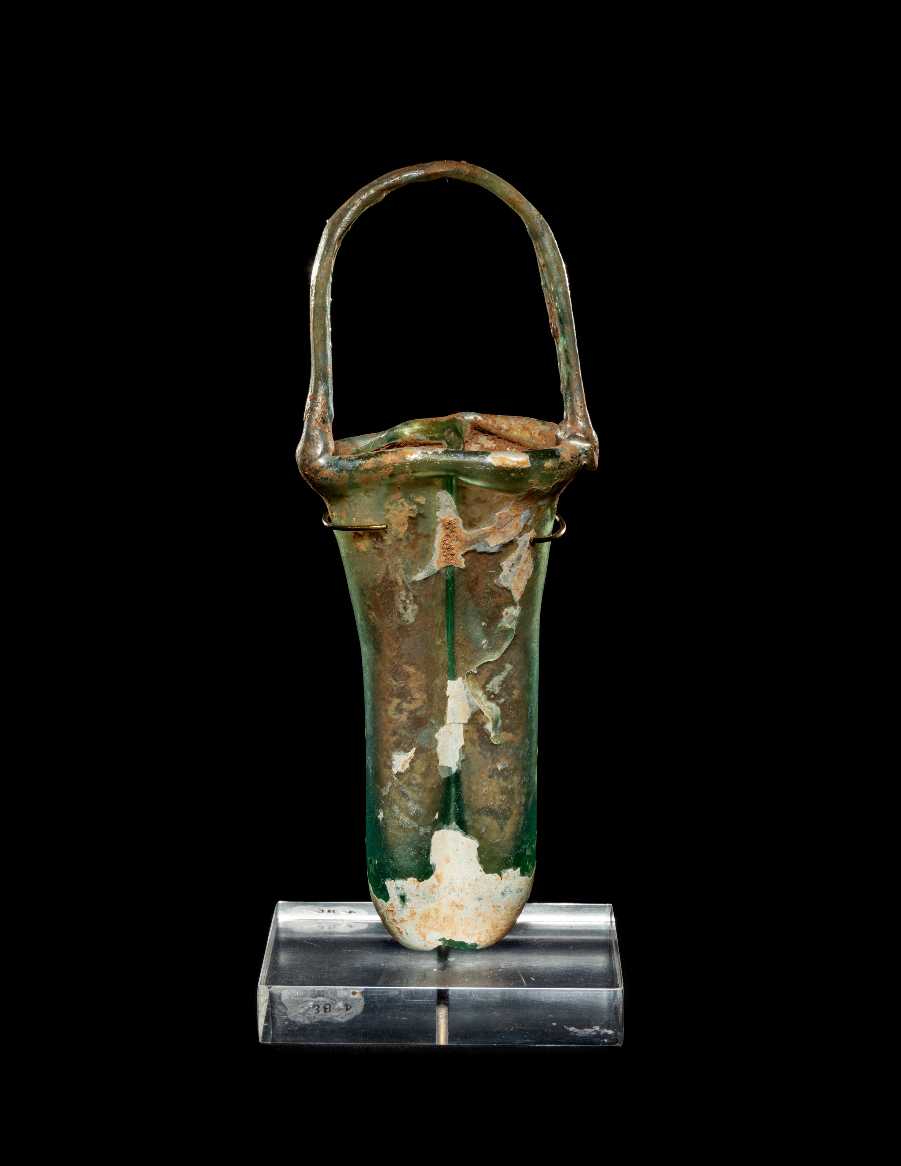 A Roman Glass Double Unguentarium